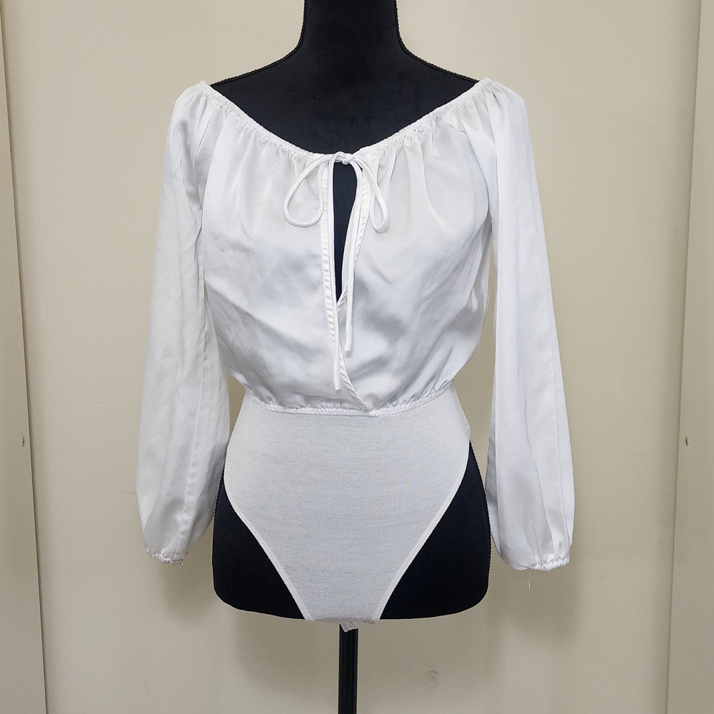 Emory Park White Off-Shoulder Bodysuit